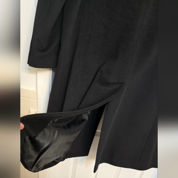Chaps Ralph Lauren 70% Wool & 30% Cashmere Full Length Coat in Black Sized 46R - Picture 13 of 14